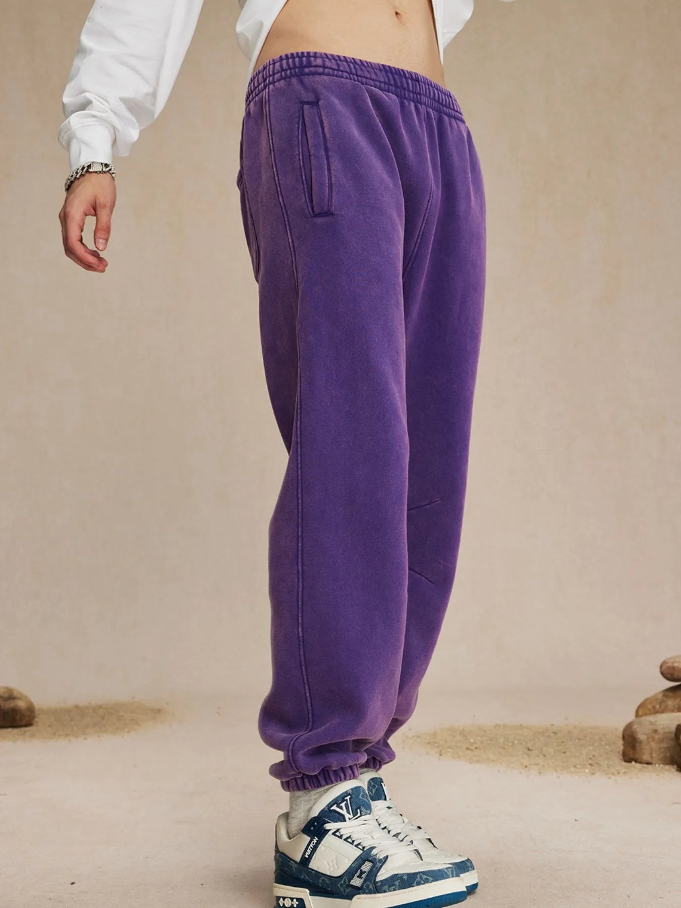Men's Casual Elastic Waist Cotton Sweatpants - Farnelli