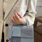 Color Block Flap Crossbody Bag with Top Handle - Farnelli