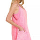 Zenana Acid Washed Mini Dress With Built-in Romper Liner - Farnelli