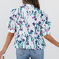 Raelyn Floral Ricrac Trim Top - Farnelli