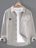 Men's Plus Size Button Up Long Sleeve Shirt - Farnelli