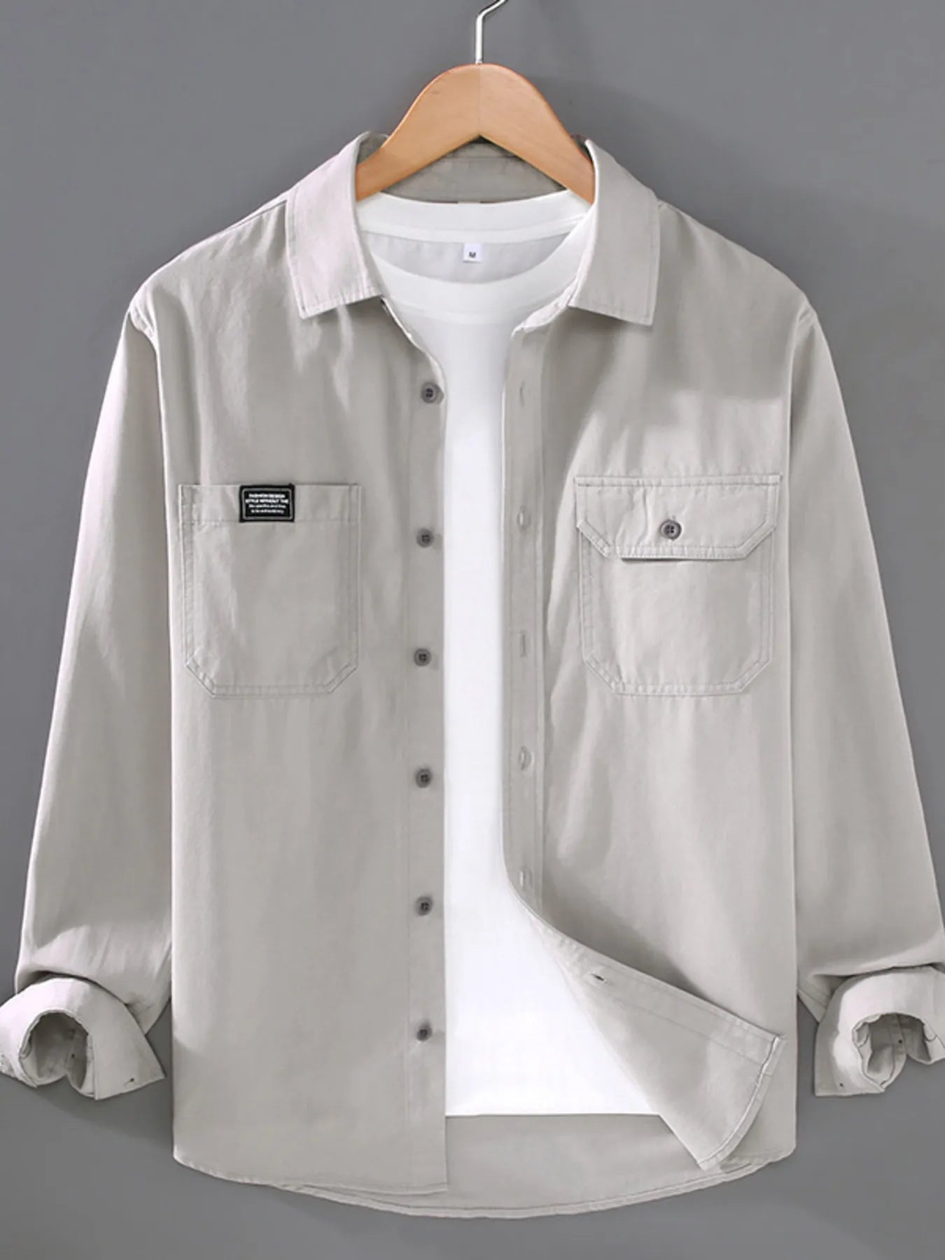 Men's Plus Size Button Up Long Sleeve Shirt - Farnelli