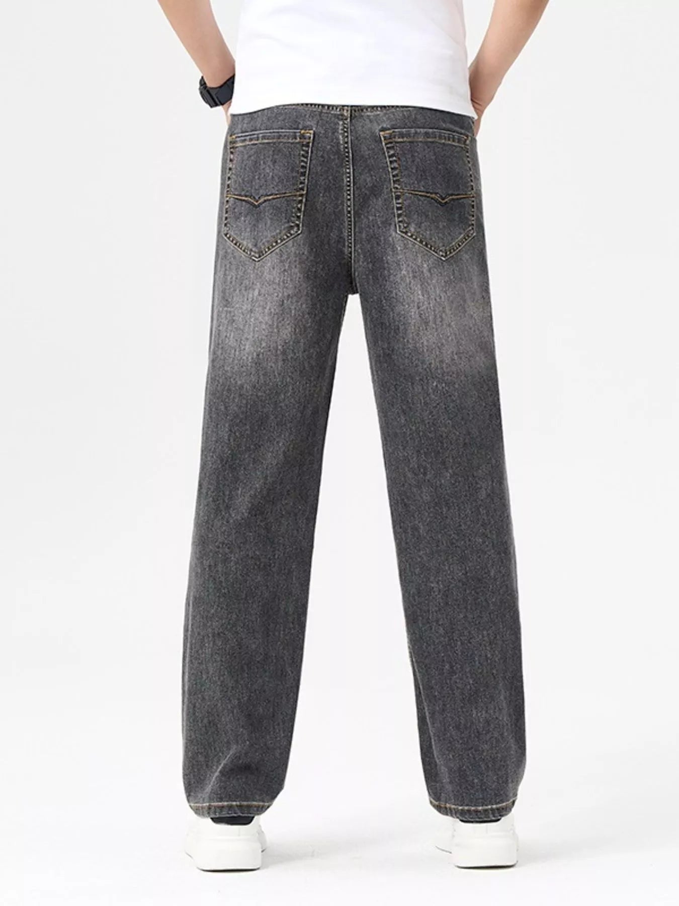 Men's Relaxed Fit Washed Jeans - Farnelli