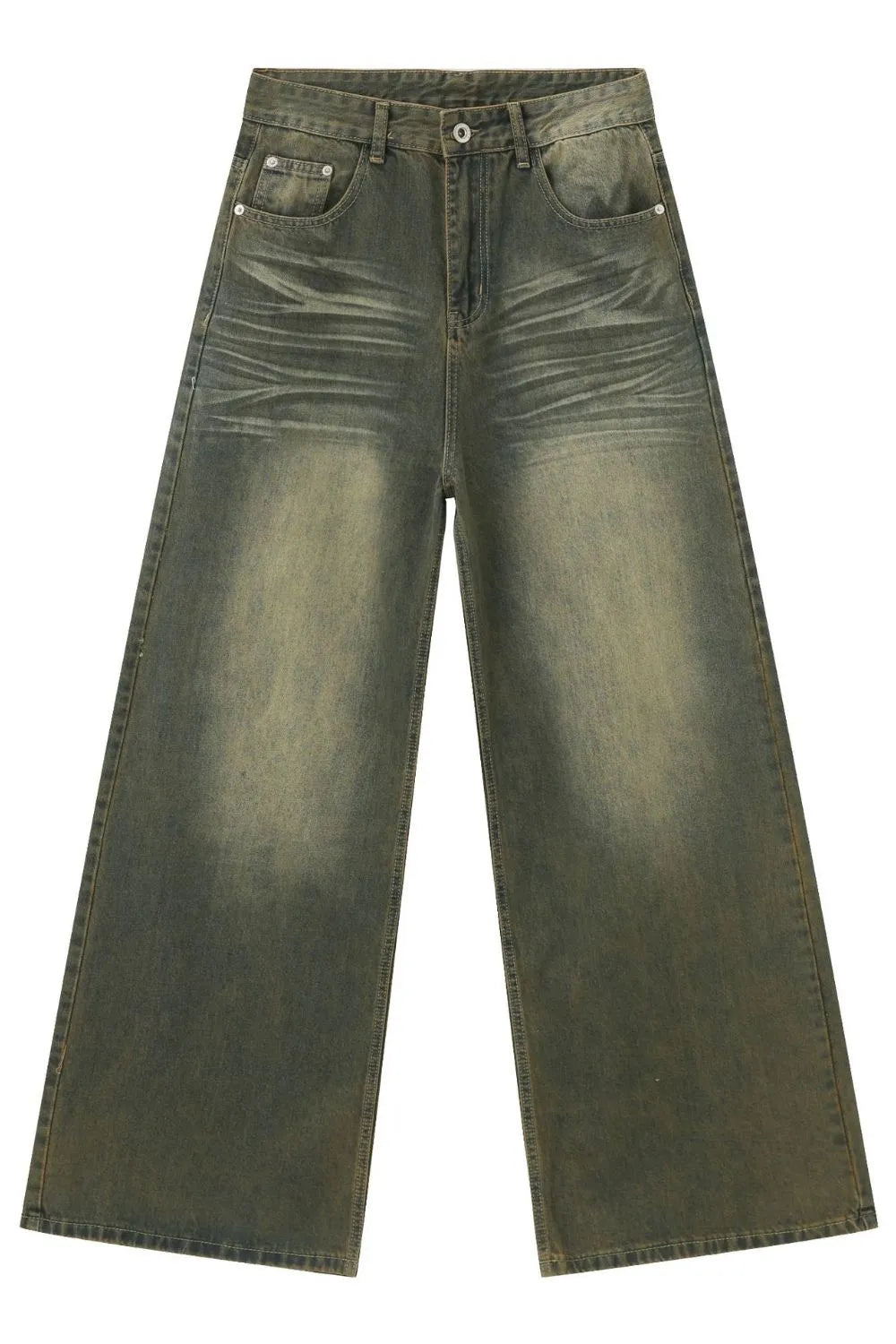 Men's Wide Leg Jeans with Pockets - Farnelli