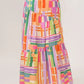And The Why Asymmetric Geo Printed Tiered Maxi Skirt - Farnelli