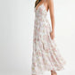 MABLE Floral Print Tiered Cami Maxi Dress - Farnelli