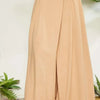 Mittoshop Wrap Pleating Detail Wide Leg Pants - Sand