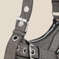 Fame Denim Belt Accent Shoulder Bag - Farnelli