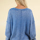 VERY J Mineral Washed Exposed Seam Sweater - Farnelli