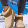 Round Toe Platform Boots - Ivory