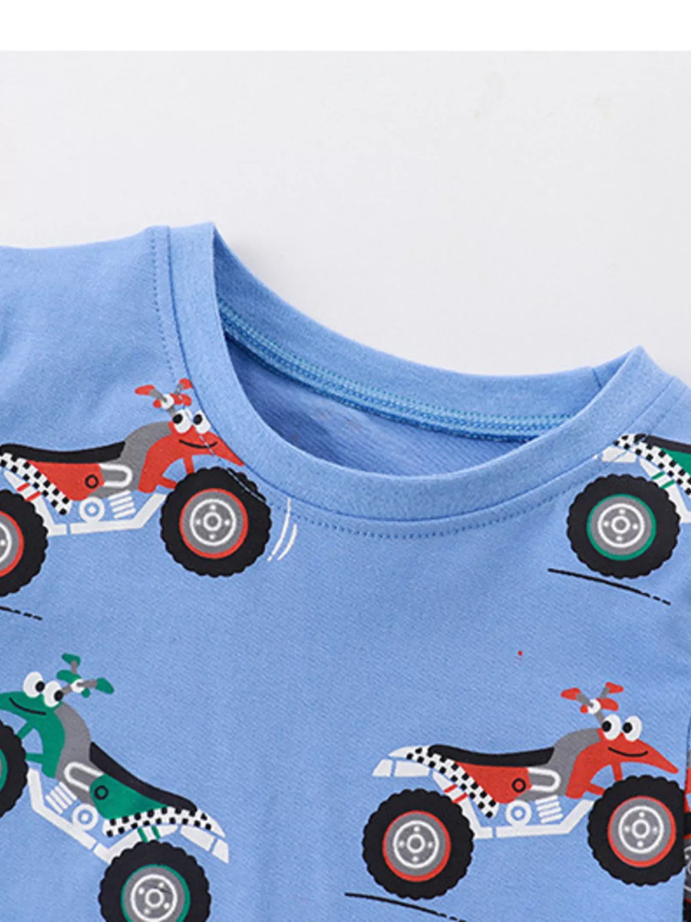 Children's Cartoon ATV Print Tee and Shorts Set - Farnelli