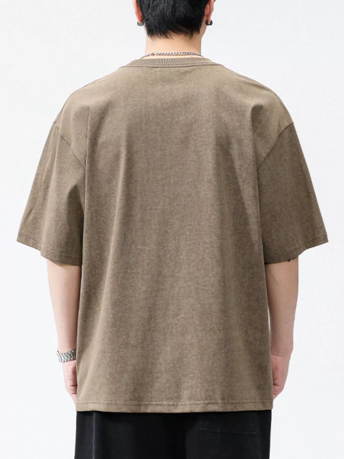 Men's Plus Size Round Neck Half Sleeve T-Shirt - Farnelli