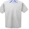 Men's Button Detail Short Sleeve Polo - Gray