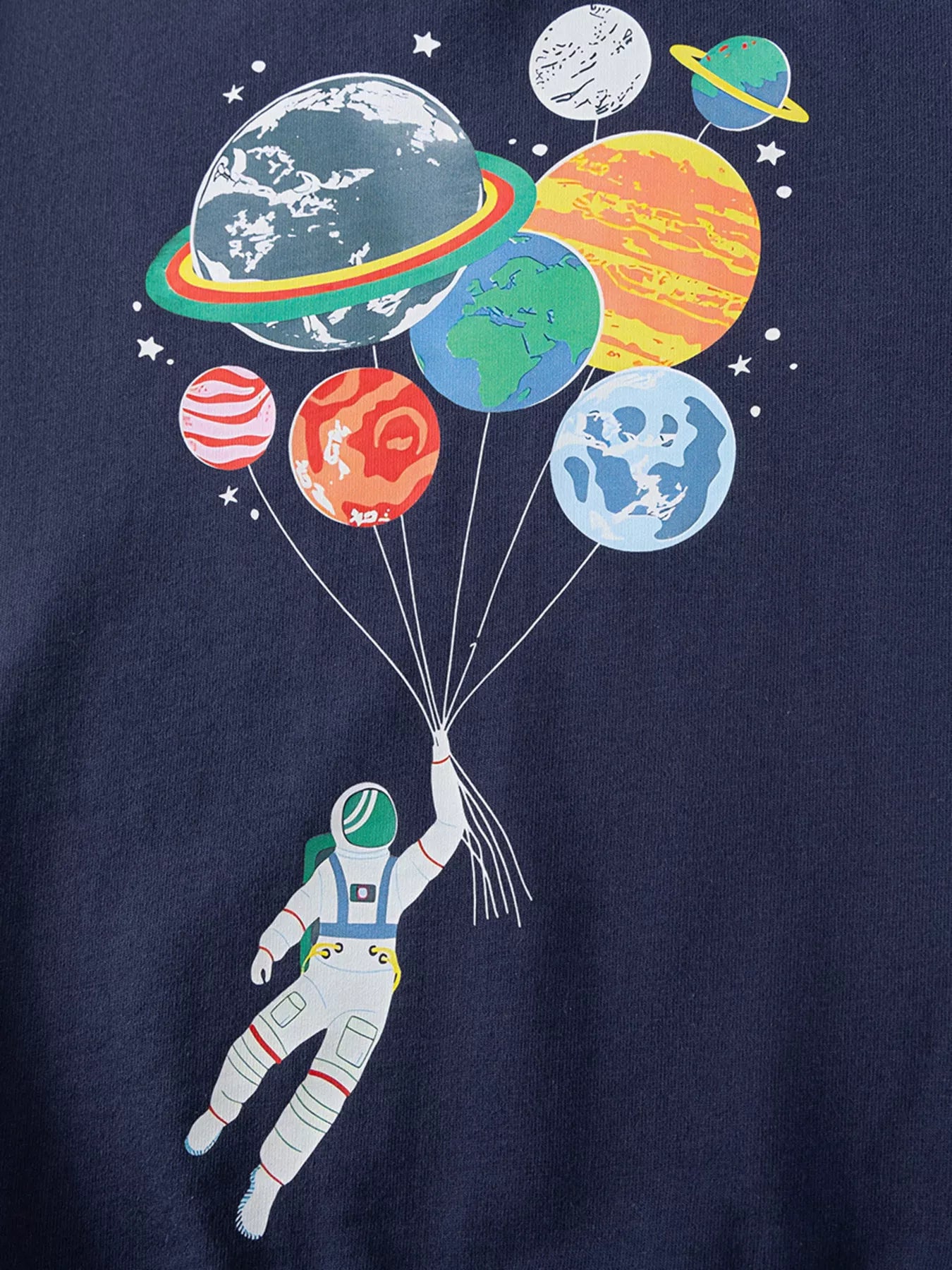 Children's Astronaut Planet Graphic Crew Neck Sweatshirt - Farnelli