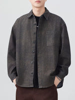 Men's Plus Size Button Up Long Sleeve Shirt - Farnelli