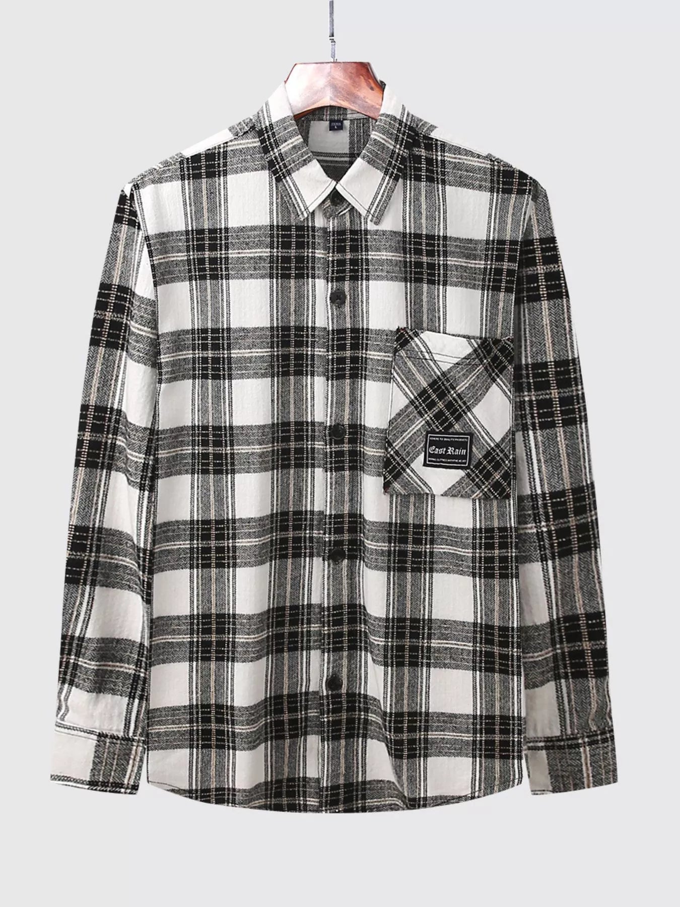 Men's Plus Size Casual Plaid Button Up Shirt - Farnelli
