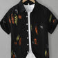 Men's Plus Size Printed Short Sleeve Button-Up Shirt - Farnelli