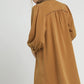 Umgee French Terry Balloon Sleeve Shift Dress with Leopard Print Detail - Farnelli