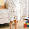 Children's Tropical Palm Print Tee and Shorts Set - White