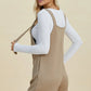 Double Take Full Size Texture Sleeveless Romper - Farnelli