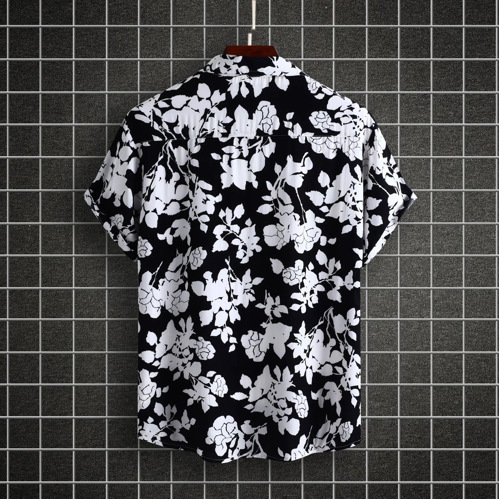 Men's Plus Size Printed Short Sleeve Casual Shirt - Farnelli