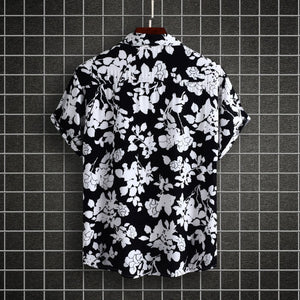 Men's Plus Size Printed Short Sleeve Casual Shirt - Farnelli