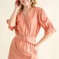 And The Why Flounce Sleeves Romper with Belt - Farnelli