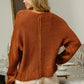 BiBi V-Neck Cable Knit Sweater - Farnelli