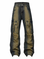 Men's Wide Leg Cargo Jeans - Farnelli