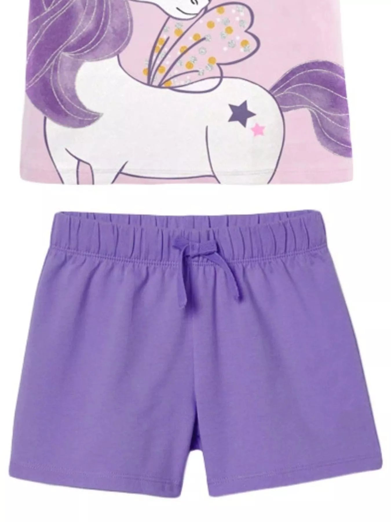 Children's Unicorn Graphic Tee and Shorts Set - Farnelli