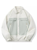 Men's Full Size Snap Down Long Sleeve Jacket Plus Size - Farnelli