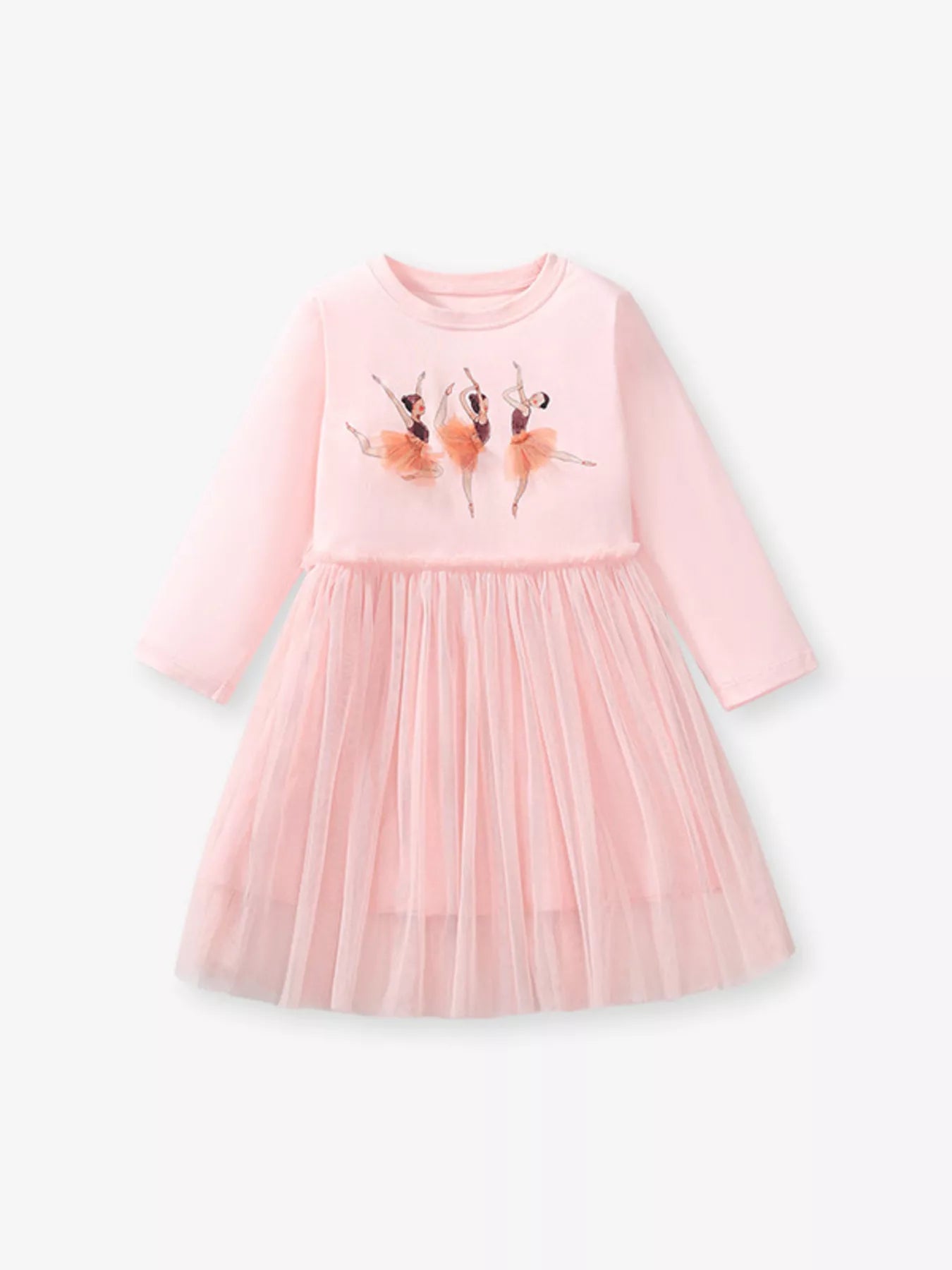 Children's Ballerina Long Sleeve Tulle Dress - Farnelli