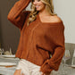 BiBi V-Neck Cable Knit Sweater - Farnelli