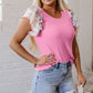 Lisa Ruffle Flutter Sleeve Ribbed Blouse - Farnelli