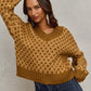 SO ME Color Block Textured Christmas Sweater V Neck Top - Farnelli