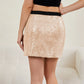 Asymmetrical Slit Sequin Skirt - Farnelli