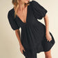 Aemi+Co Tied Back Ruffled Short Sleeve Mini Dress - Farnelli