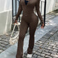 Zip Up Long Sleeve Outerwear and Pants Active Set - Farnelli