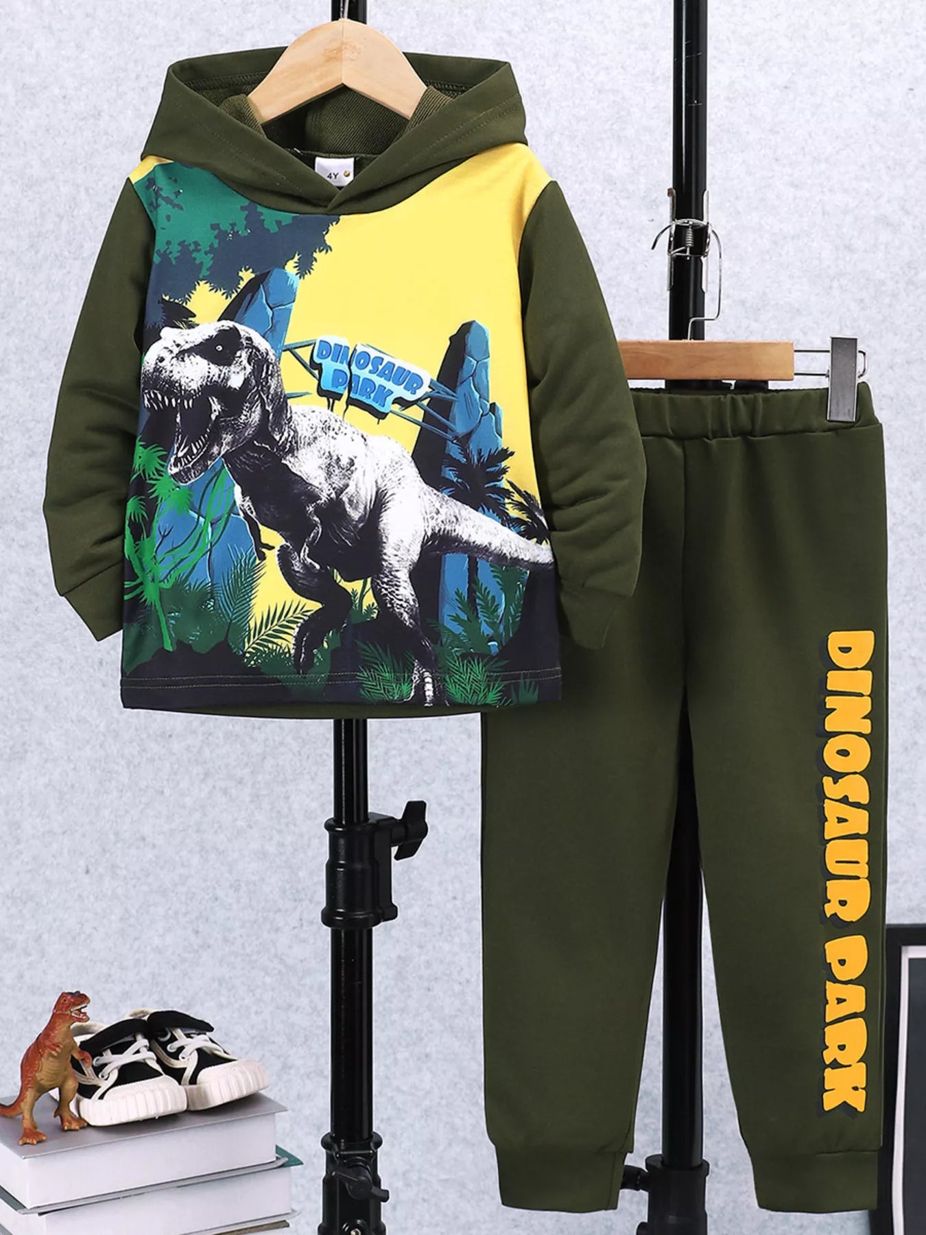 Children's Dinosaur Park Hoodie and Pants Set - Farnelli