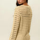 BiBi Round Neck Openwork Knit Cover Up - Farnelli