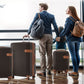 HouseOfZazla coffee ABS hard shell expandable luggage set with spinner wheels