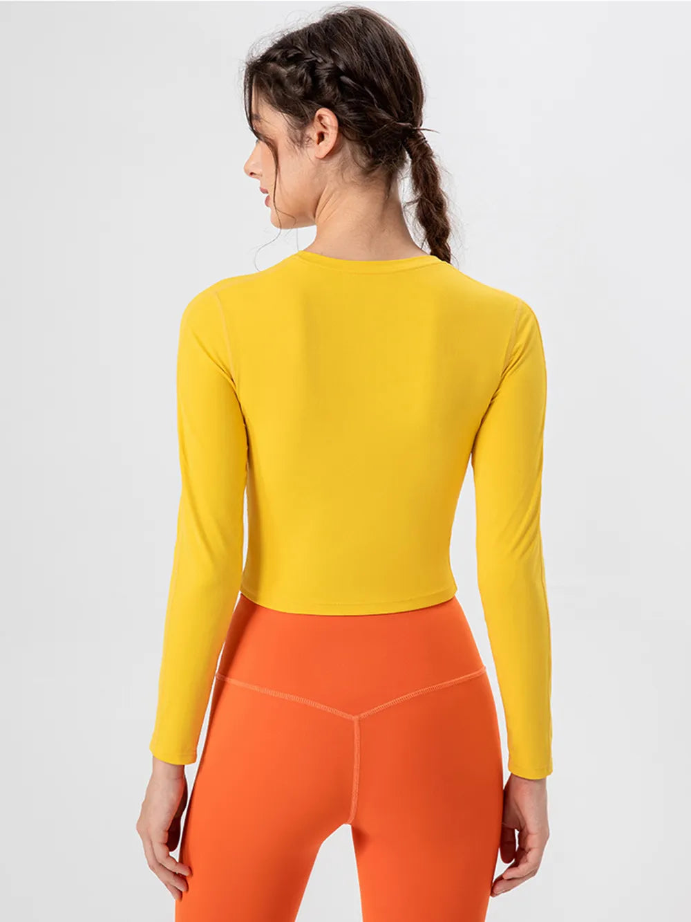 Round Neck Long Sleeve Active T-Shirt - Farnelli