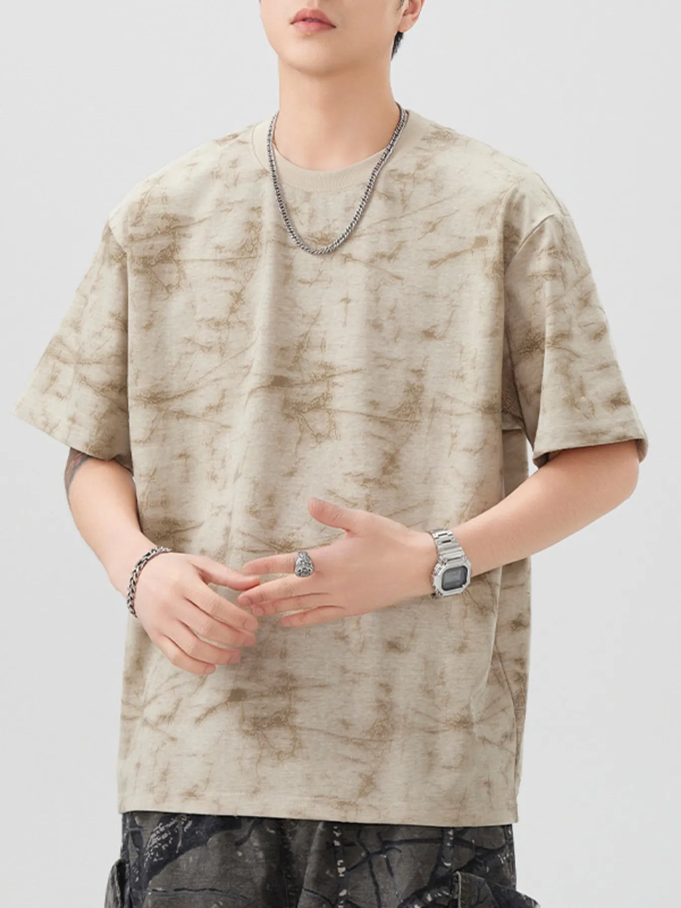 Men's Plus Size Round Neck Half Sleeve T-Shirt - Farnelli