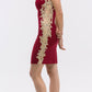 CLEARANCE - Eureka 6016 Lace Applique Sweetheart Short Cocktail Dress (Size XS)