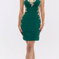 CLEARANCE - Eureka 6016 Lace Applique Sweetheart Short Cocktail Dress (Size XS)