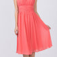 CLEARANCE - Lilac Short Wedding-Guest Dress Ruched-Bodice (Size Medium)