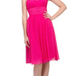 CLEARANCE - Lilac Short Wedding-Guest Dress Ruched-Bodice (Size Medium)