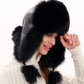 Genuine Polar Fox Fur Genuine Leather Hat