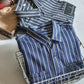 Men's Plus Size Striped Button Up Long Sleeve Shirt - Farnelli