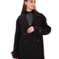 Karina Midi Cashmere Wool Blend Coat In Black